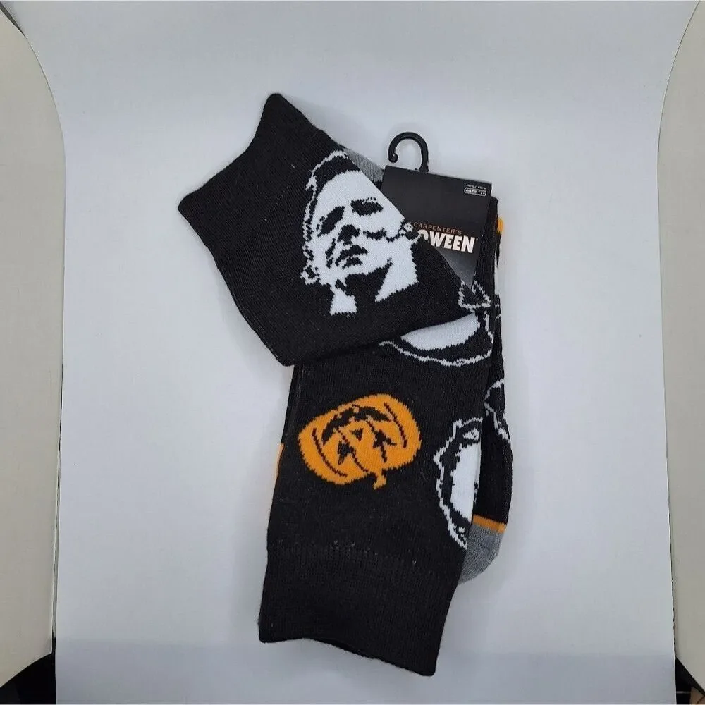 Michael Meyers Halloween socks 2 pair John Carpenters scary thriller accessory